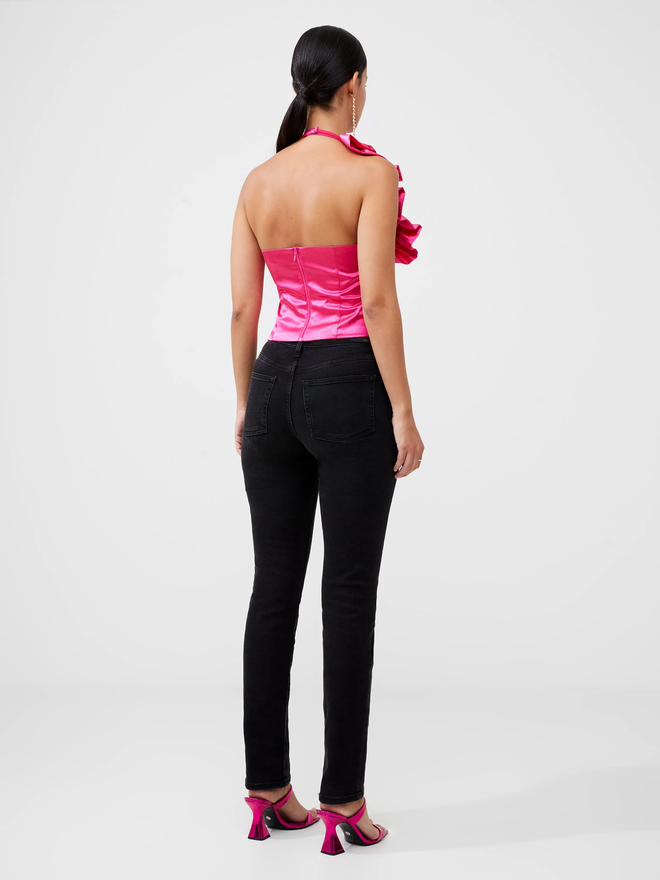 Adora Satin Ruffle Top