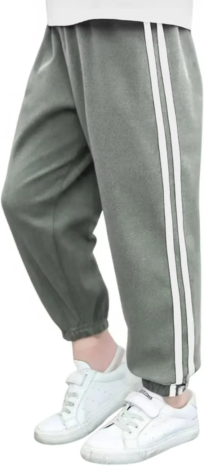 Boys Sweatpants Toddler Active Fleece Warm Fleece Pull On Pants Kids Athletic Casual Jogge Pants 3-8 Years