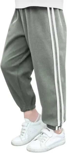 Boys Sweatpants Toddler Active Fleece Warm Fleece Pull On Pants Kids Athletic Casual Jogge Pants 3-8 Years