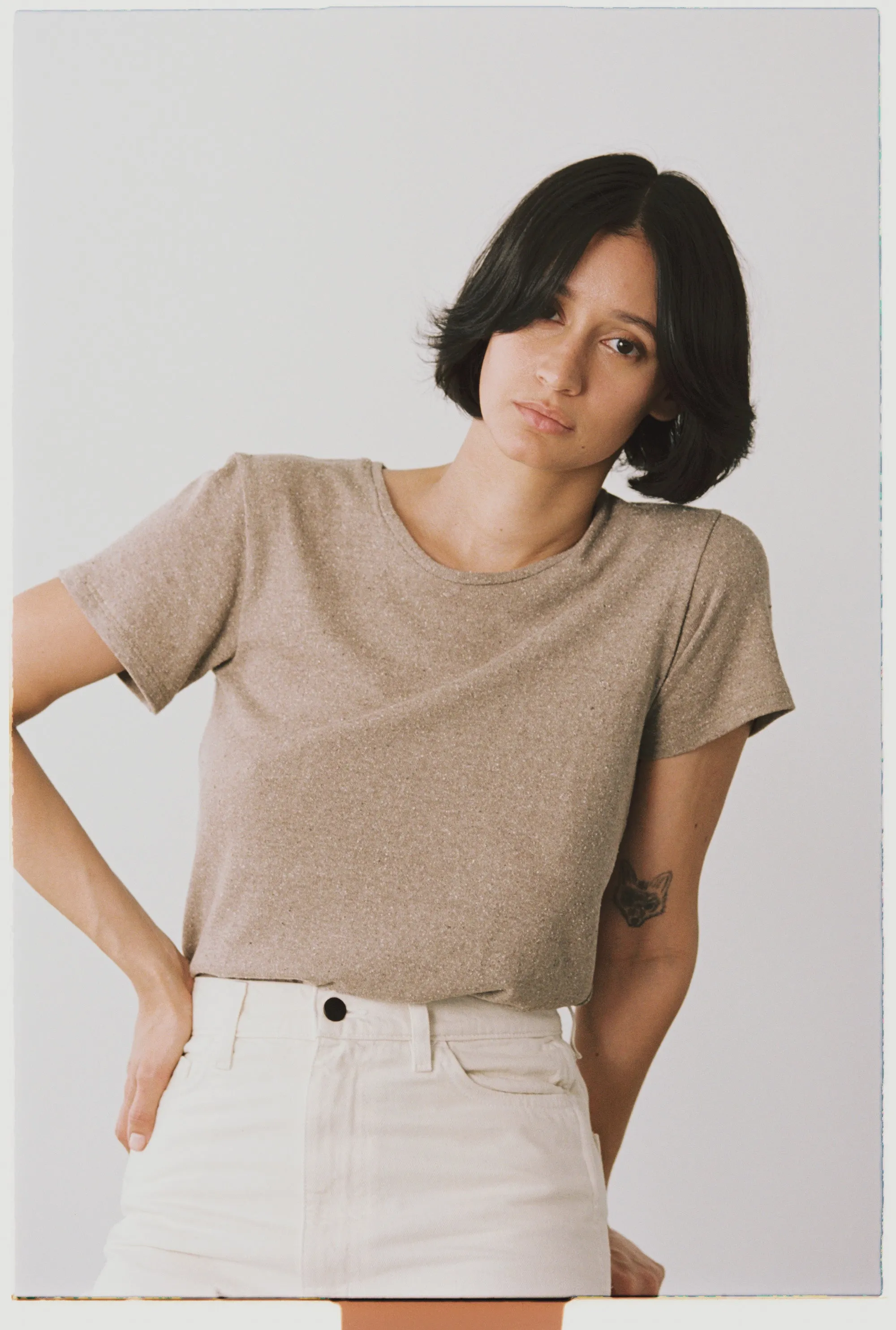 Classic Tee, Regen Silk Noil Jersey, Twig Heather