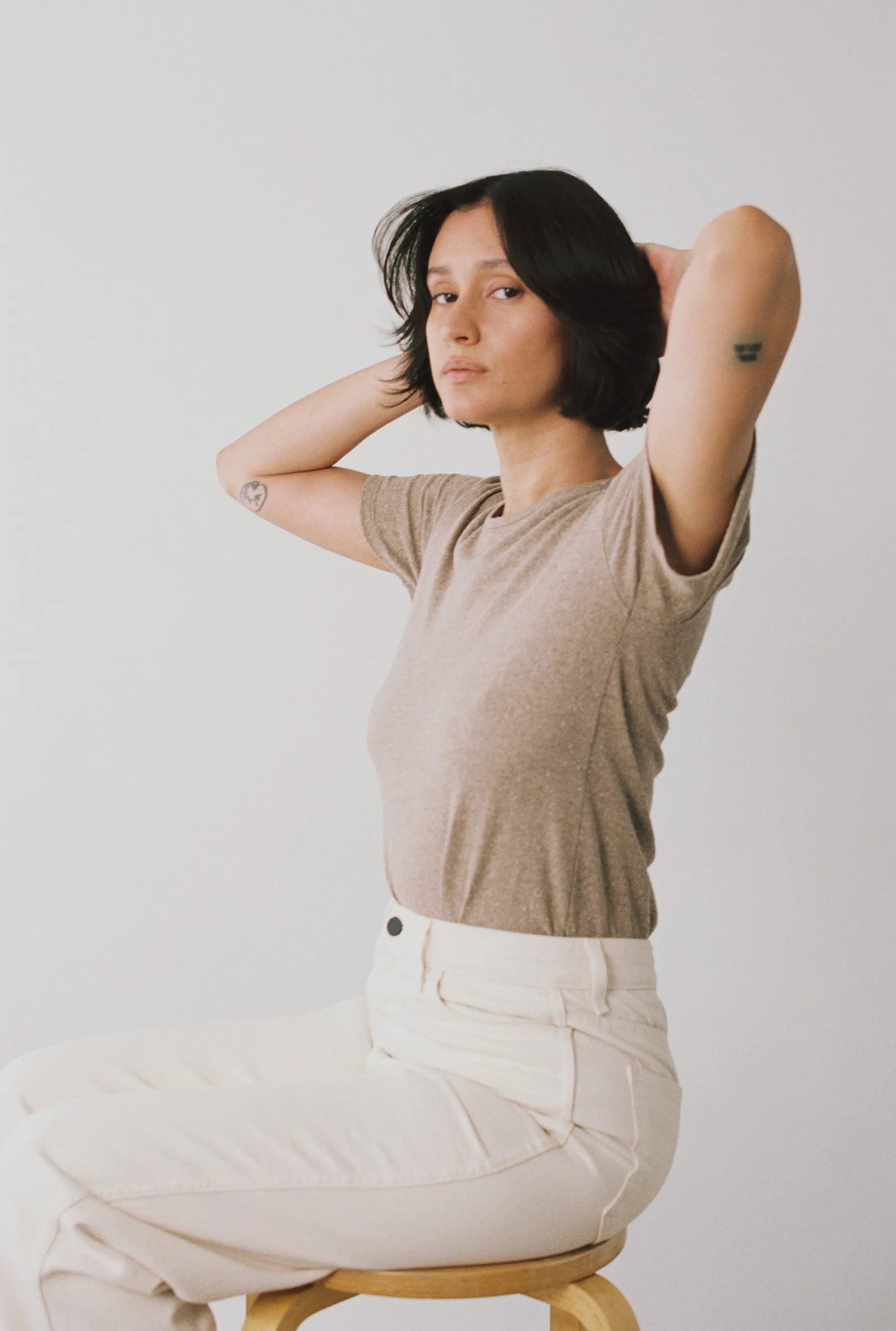 Classic Tee, Regen Silk Noil Jersey, Twig Heather