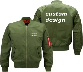 Custom Design Your Own Print Text/logo Aviation Aircraft Men's Bomber Jackets Pilots Windbreaker Lightweight Flight Coat