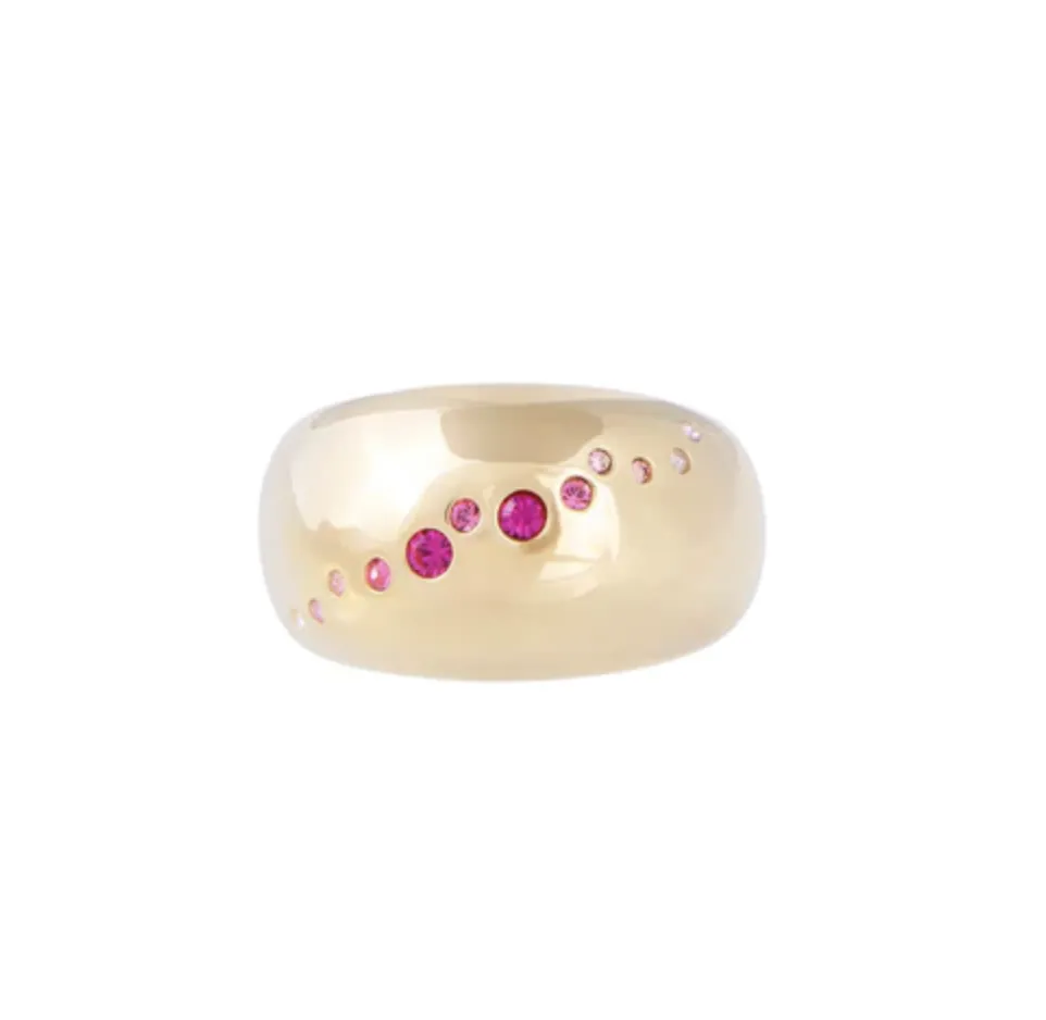 Fairley Pink Ombre Dome Ring