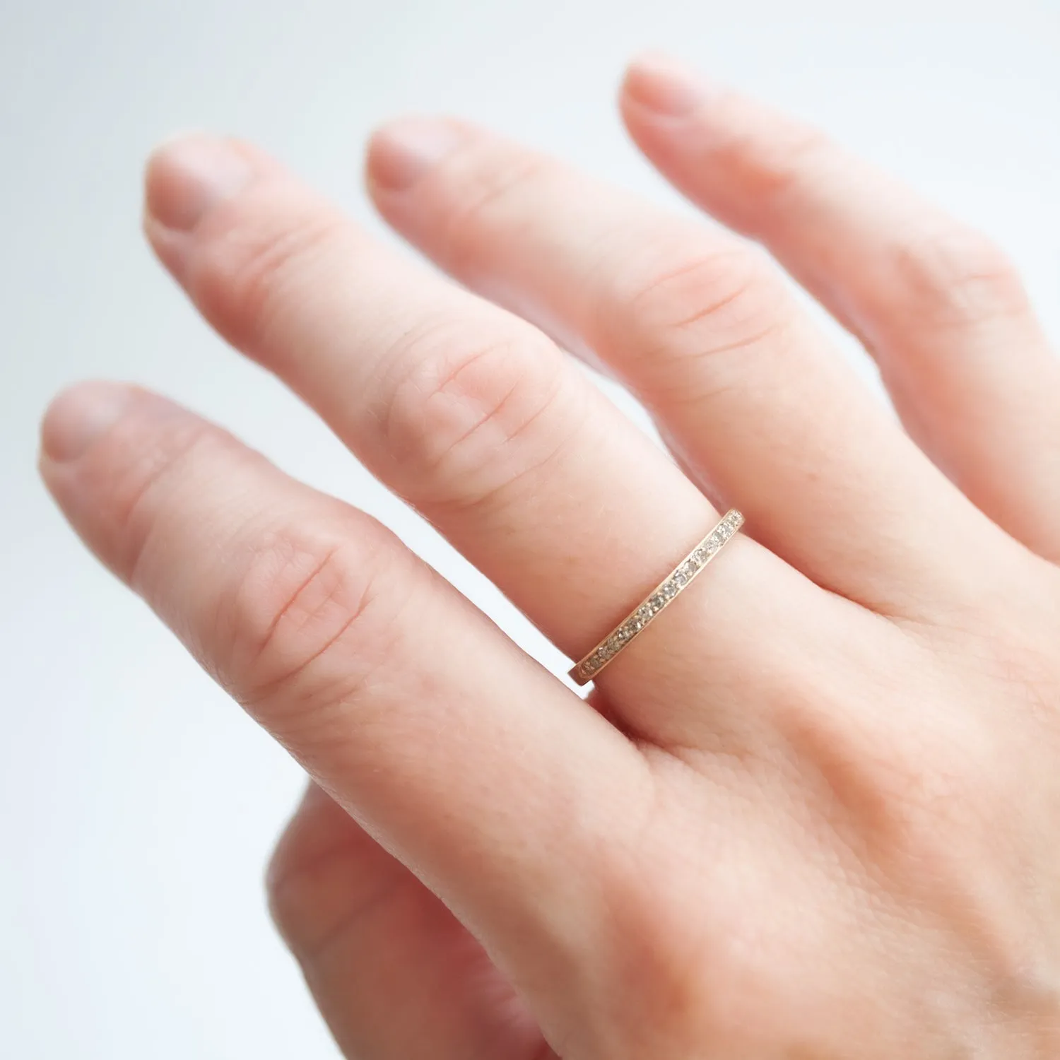 Fancy Pavé Half Eternity Band