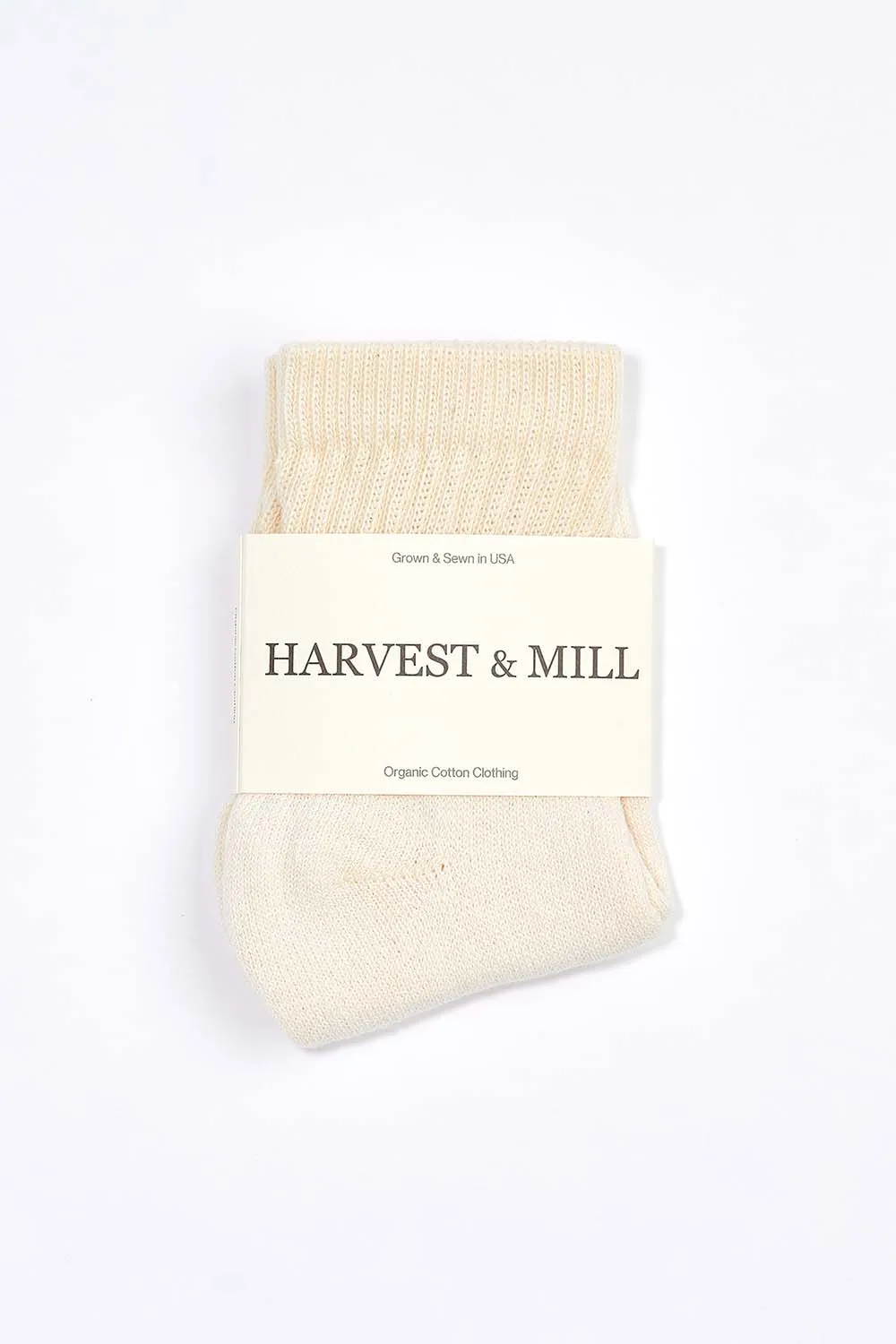 Men's 6 Pack Organic Cotton Socks Natural-White Ankle