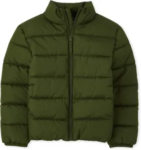 The Children's Place Boys' Big Kid Medium Weight Puffer Jacket, Wind, Water-Resistant Seasonal