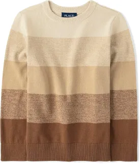 The Children's Place Boys' Long Sleeve Crew Neck Pullover Sweater