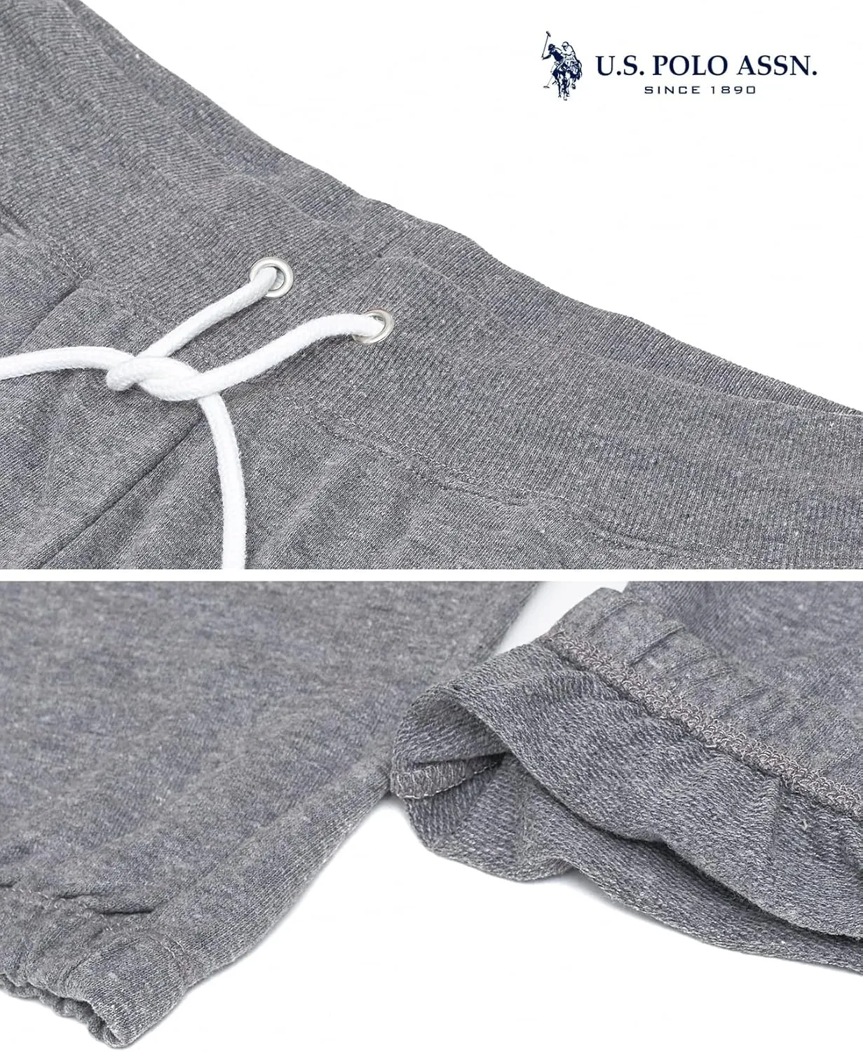 U.S. Polo Assn. Womens Sweatpants - French Terry Lounge Pants Sweats - Breathable, Comfy Joggers for Women No Pockets