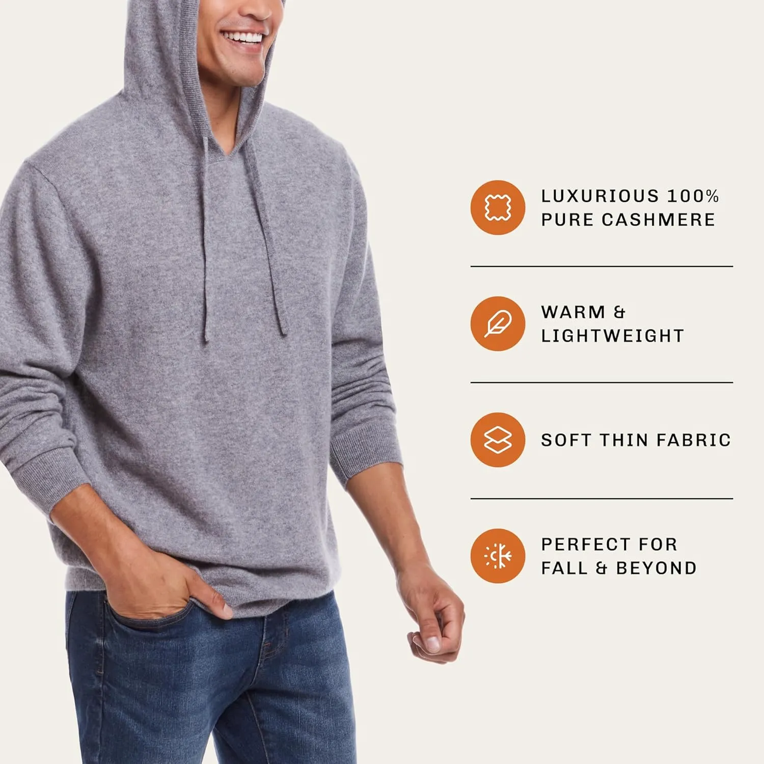 Weatherproof Vintage Men's 100% Cashmere Sweater  Ultra-Soft, Warm & Lightweight Pullover for All-Day Comfort (S-XXL)