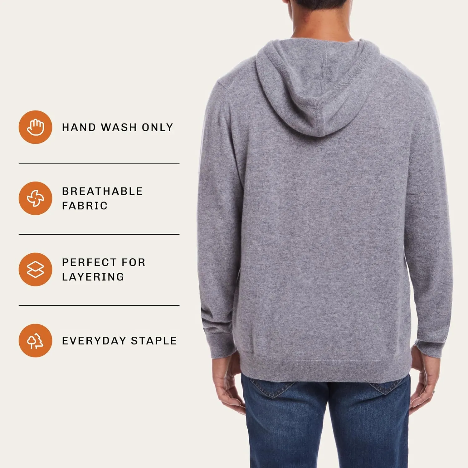 Weatherproof Vintage Men's 100% Cashmere Sweater  Ultra-Soft, Warm & Lightweight Pullover for All-Day Comfort (S-XXL)